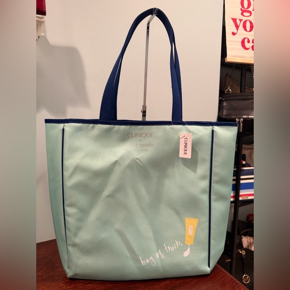 kate spade Handbags - Clinique x Kate spade Mint and Navy Tote